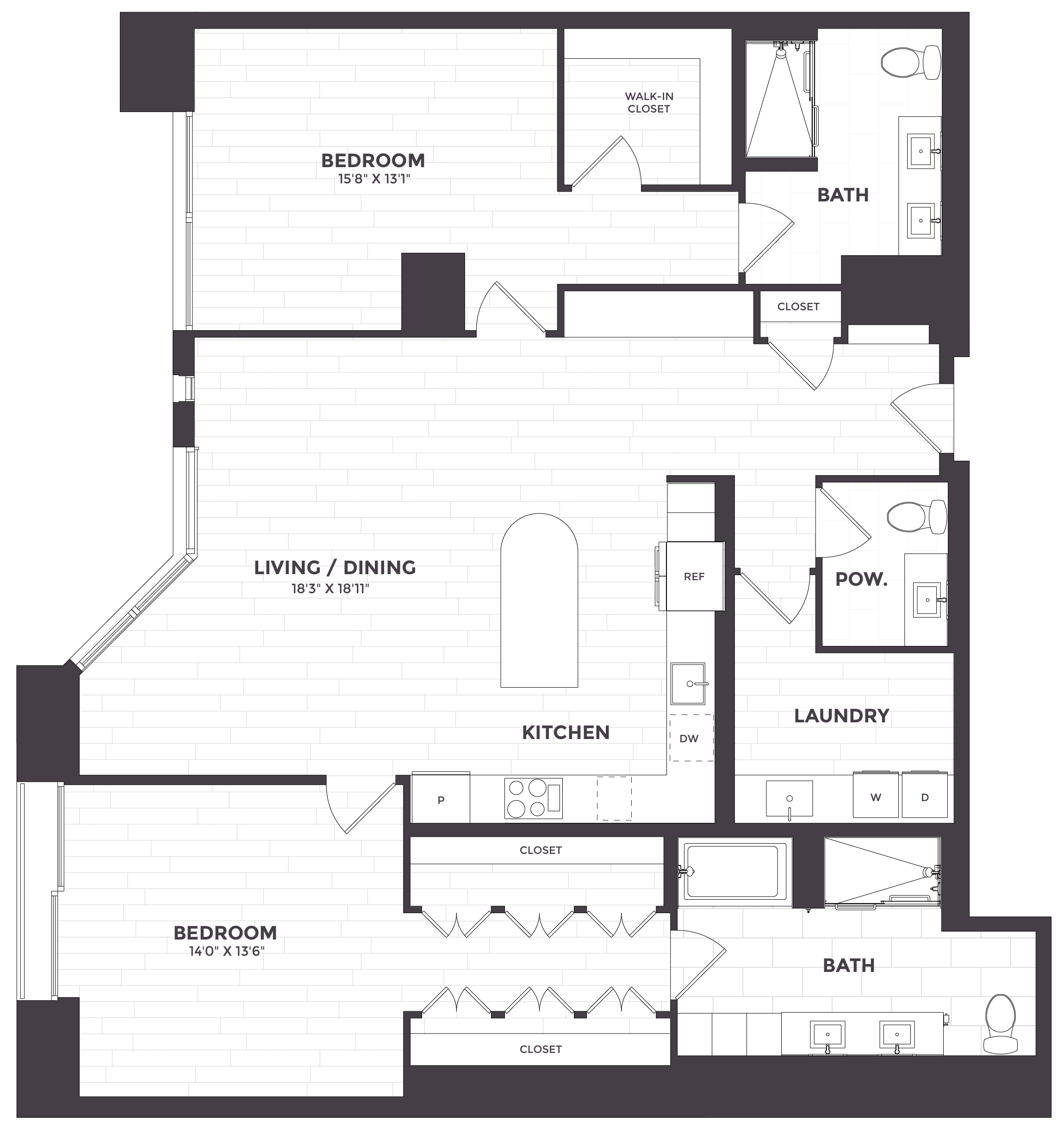 Floor Plan Image of Apartment Apt 1214